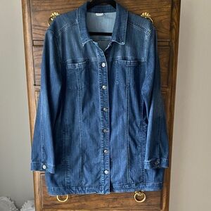Chico's Women’s Denim Work Jacket, Women’s Size 16